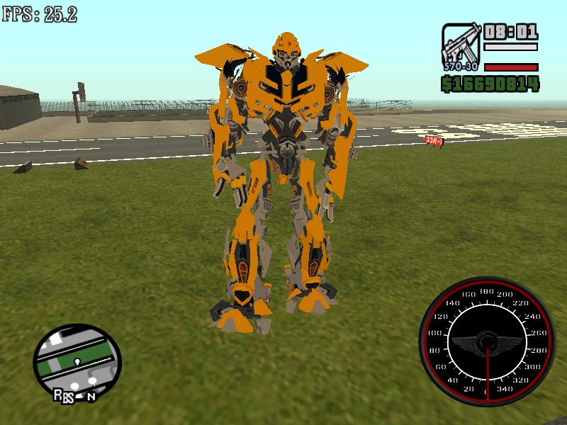 图片[2]-GTA 侠盗猎车 圣安地列斯 变形金刚大黄蜂人形 跑车形态-我爱模组网-GTA5MOD下载资源网