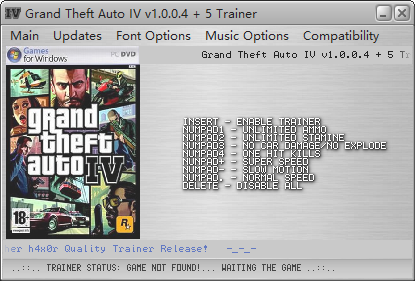 《侠盗猎车手4》v1.0.0.4（Xlive 3.1版）5项属性修改器-我爱模组网-GTA5MOD下载资源网