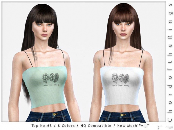 《模拟人生4》树叶印花简洁上衣MOD-我爱模组网-GTA5MOD下载资源网