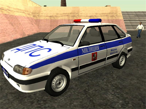 [GTA:圣安地列斯MOD]VAZ 2114 警车-我爱模组网-GTA5MOD下载资源网