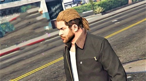 [GTA5MOD]弗兰克林侧推后梳小辫子发型-我爱模组网-GTA5MOD下载资源网